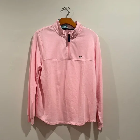 Vineyard Vines Pink Quarter-Zip Pullover - Picture 4 of 4